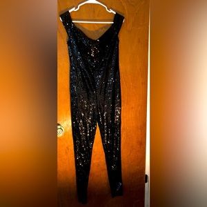 Cute womens one sequin jumpsuit